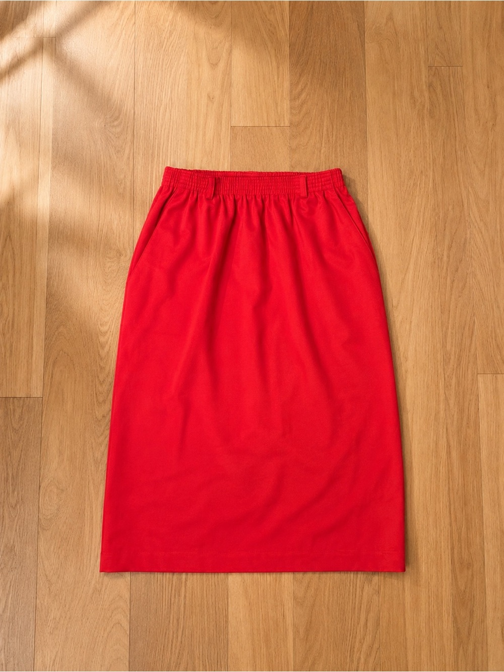 Vintage Koret 100% Wool Red Midi Pencil Skirt Size 8.